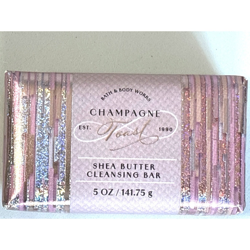 Bath & Body Works Champagne Toast Shea Butter Cleansing Bar Soap 5 oz New